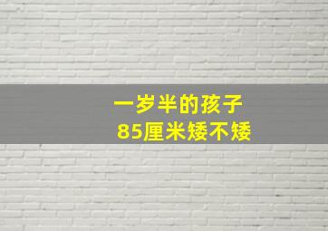 一岁半的孩子85厘米矮不矮