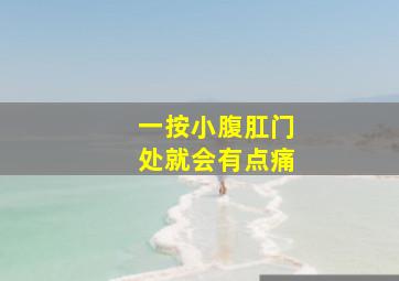 一按小腹肛门处就会有点痛