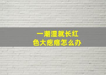 一潮湿就长红色大疙瘩怎么办