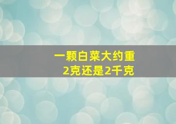 一颗白菜大约重2克还是2千克