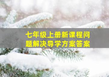 七年级上册新课程问题解决导学方案答案