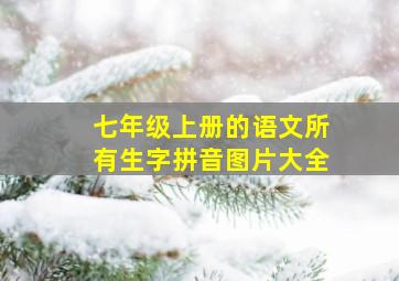 七年级上册的语文所有生字拼音图片大全