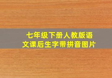 七年级下册人教版语文课后生字带拼音图片