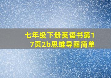 七年级下册英语书第17页2b思维导图简单