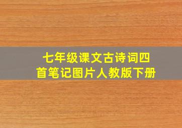 七年级课文古诗词四首笔记图片人教版下册