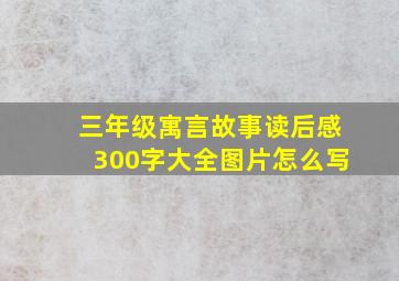 三年级寓言故事读后感300字大全图片怎么写