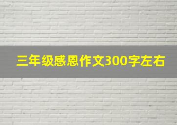 三年级感恩作文300字左右