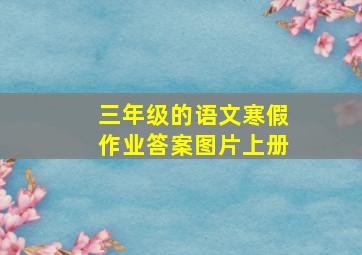 三年级的语文寒假作业答案图片上册