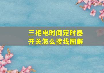 三相电时间定时器开关怎么接线图解