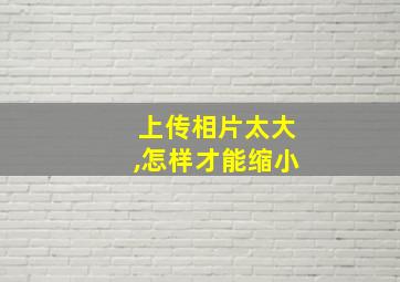 上传相片太大,怎样才能缩小