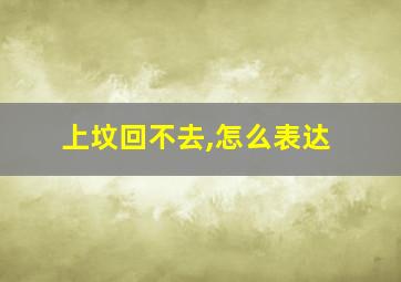 上坟回不去,怎么表达