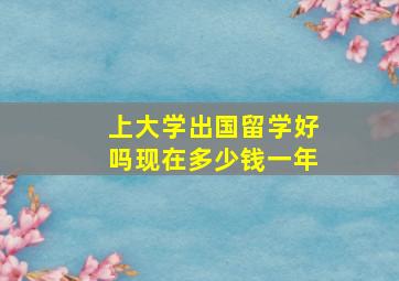 上大学出国留学好吗现在多少钱一年