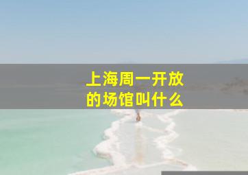 上海周一开放的场馆叫什么