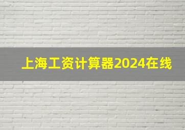 上海工资计算器2024在线