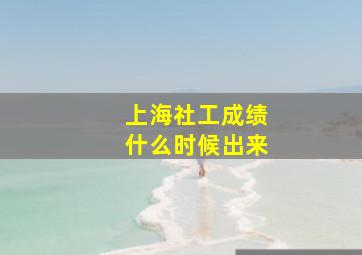 上海社工成绩什么时候出来