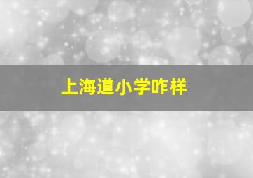 上海道小学咋样