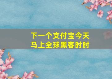 下一个支付宝今天马上全球黑客时时