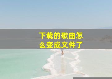 下载的歌曲怎么变成文件了