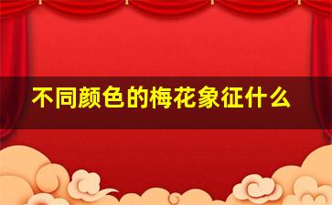 不同颜色的梅花象征什么