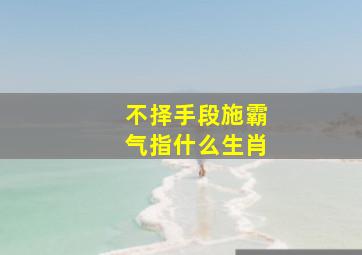 不择手段施霸气指什么生肖