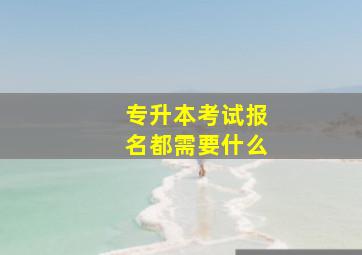 专升本考试报名都需要什么