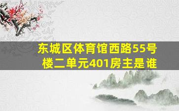 东城区体育馆西路55号楼二单元401房主是谁