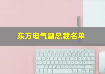 东方电气副总裁名单