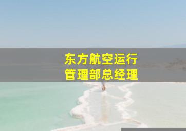 东方航空运行管理部总经理