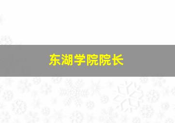 东湖学院院长