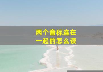 两个音标连在一起的怎么读