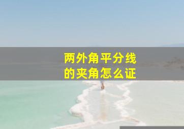 两外角平分线的夹角怎么证