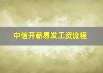 中信开薪易发工资流程