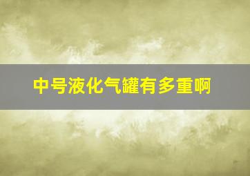 中号液化气罐有多重啊