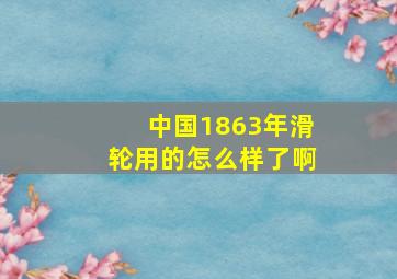 中国1863年滑轮用的怎么样了啊