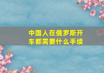 中国人在俄罗斯开车都需要什么手续