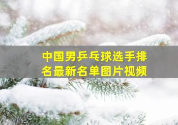 中国男乒乓球选手排名最新名单图片视频