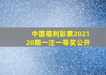 中国福利彩票202120期一注一等奖公开