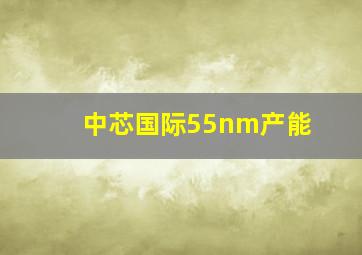 中芯国际55nm产能