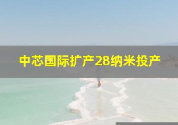 中芯国际扩产28纳米投产