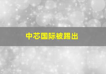 中芯国际被踢出