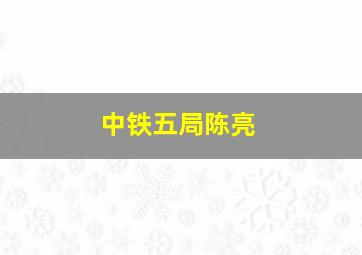 中铁五局陈亮