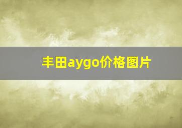 丰田aygo价格图片