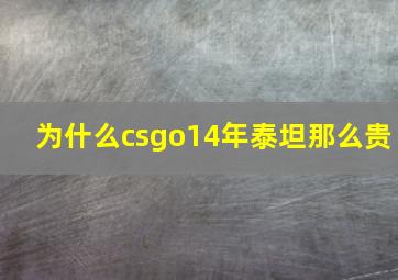 为什么csgo14年泰坦那么贵