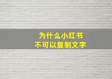 为什么小红书不可以复制文字