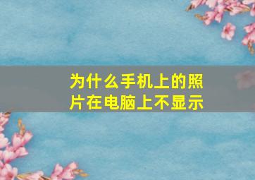 为什么手机上的照片在电脑上不显示