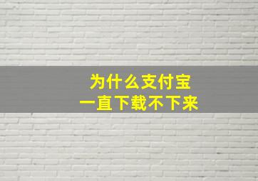 为什么支付宝一直下载不下来