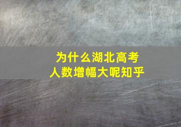 为什么湖北高考人数增幅大呢知乎