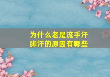 为什么老是流手汗脚汗的原因有哪些