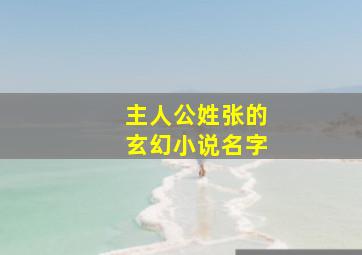 主人公姓张的玄幻小说名字