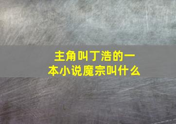 主角叫丁浩的一本小说魔宗叫什么